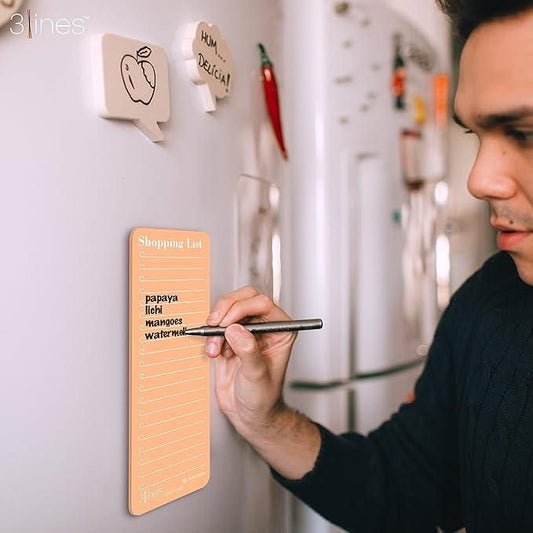 Grocery Shopping List Fridge Magnet with Marker for Home Decor